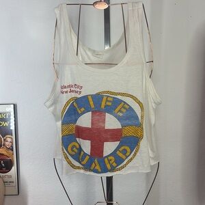 Vintage Atlantic City, New Jersey, lifeguard crop top size XL